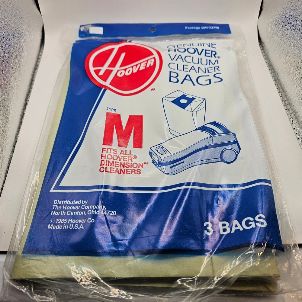 Hoover Vacuum Cleaner Bags Type M 10-Pack Dimension Cleaners 4010037M Vintage
